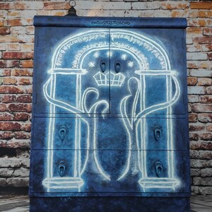 Cabinet, Sideboard, Glow in the dark Lord of the Rings inspired art image 2