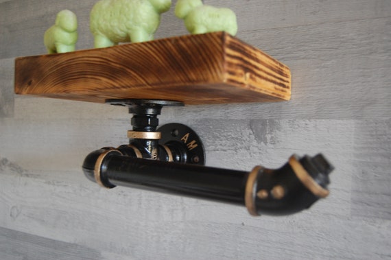 Industrial Toilet Roll Holder with Shelf