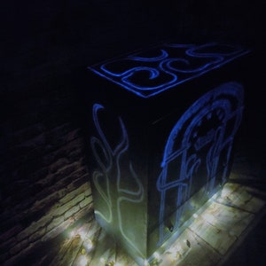 Cabinet, Sideboard, Glow in the dark Lord of the Rings inspired art image 7