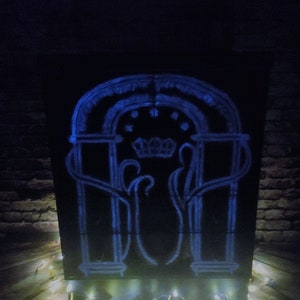 Cabinet, Sideboard, Glow in the dark Lord of the Rings inspired art image 6
