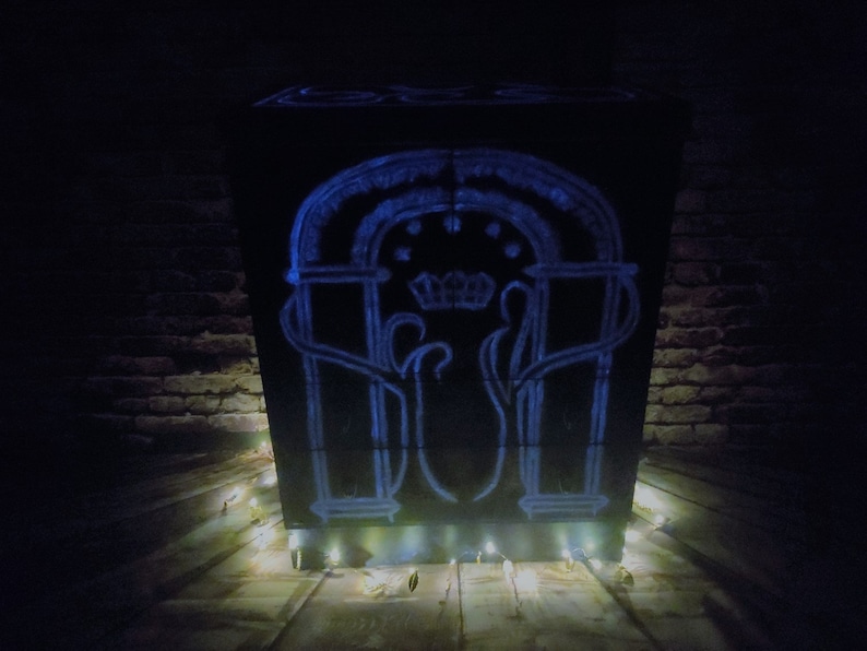 Cabinet, Sideboard, Glow in the dark Lord of the Rings inspired art image 8