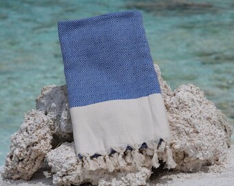Turkse katoenen peshtemalhanddoek: zachte, absorberende strandbadhanddoek (37 x 70 inch)