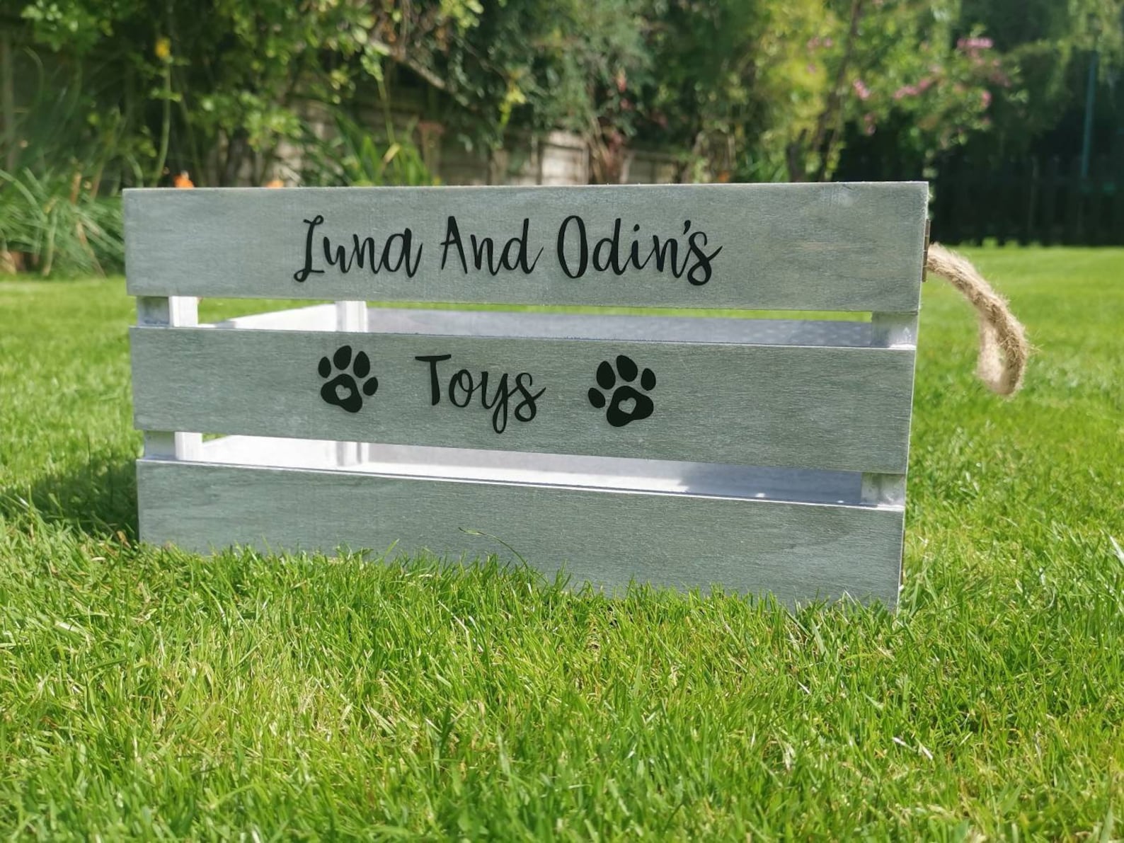 Dog Toy Box Personalised Dog Toy Box Pet Storage Etsy