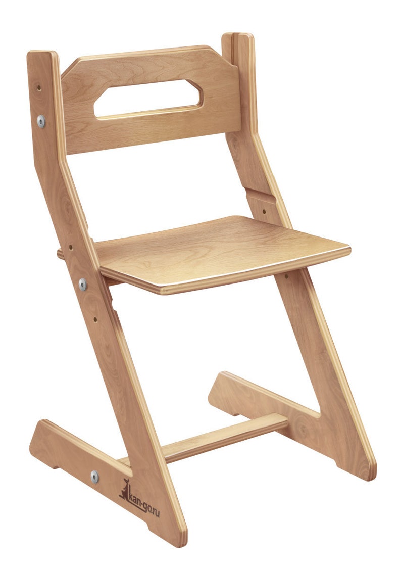 Children's Adjustable Growing Wooden Chair Baby High Etsy