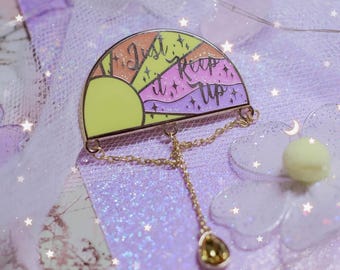 Sunrise Enamel Pin - ATEEZ - CrystallizeKpop - Pin - Cute Enamel Pin - ATEEZ Enamel Pin - Sun - Pretty - Glitter