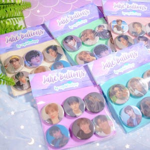 Jake Buttons - 1.25 inch - 6 Button Set - Button Set - ENHYPEN - ENHYPEN Button - CrystallizeKpop -  Engene - Bias Button Pack