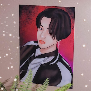 Inception Wooyoung con descuento - Lámina artística - ATEEZ - Jung Wooyoung - CrystallizeKpop - Lámina artística ilustrada - Dibujo digital