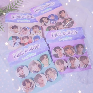 Intak Buttons - 1.25 inch - 6 Button Set - Button Set - P1Harmony - P1Harmony Button - CrystallizeKpop - P1ece - Bias Button Pack