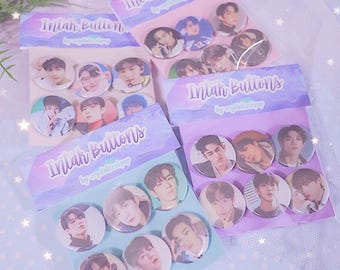 Intak Buttons - 1.25 inch - 6 Button Set - Button Set - P1Harmony - P1Harmony Button - CrystallizeKpop - P1ece - Bias Button Pack