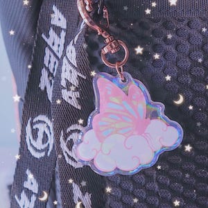 Fly High Acrylic Keychain - ATEEZ - CrystallizeKpop - Keychain - Acrylic - ATEEZ Keychain - Butterfly - Pretty - Holographic