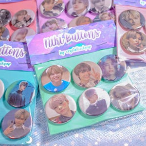 Niki Buttons - 1.25 inch - 6 Button Set - Button Set - ENHYPEN - ENHYPEN Button - CrystallizeKpop -  Engene - Bias Button Pack