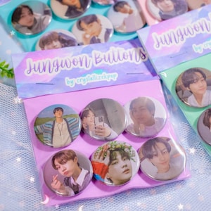Jungwon Buttons - 1.25 inch - 6 Button Set - Button Set - ENHYPEN - ENHYPEN Button - CrystallizeKpop -  Engene - Bias Button Pack