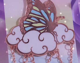 Fly High Enamel Pin - ATEEZ - CrystallizeKpop - Pin - Cute Enamel Pin - ATEEZ Enamel Pin - Butterfly - Pretty -  Gemstones