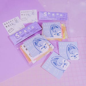 Pegatinas de correo feliz de Skzoo - Stray Kids - CrystallizeKpop - Pegatinas de correo - Pegatinas de correo KPOP - Purikura - SKZ - Suministros de decoración