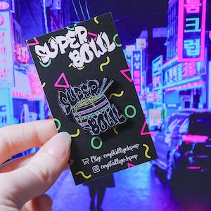Super Bowl Enamel Pin - STRAY KIDS - CrystallizeKpop - Pin - Stray Kids Enamel Pin - Stray Kids Merch - Awesome - Stay - Ramen - SKZ