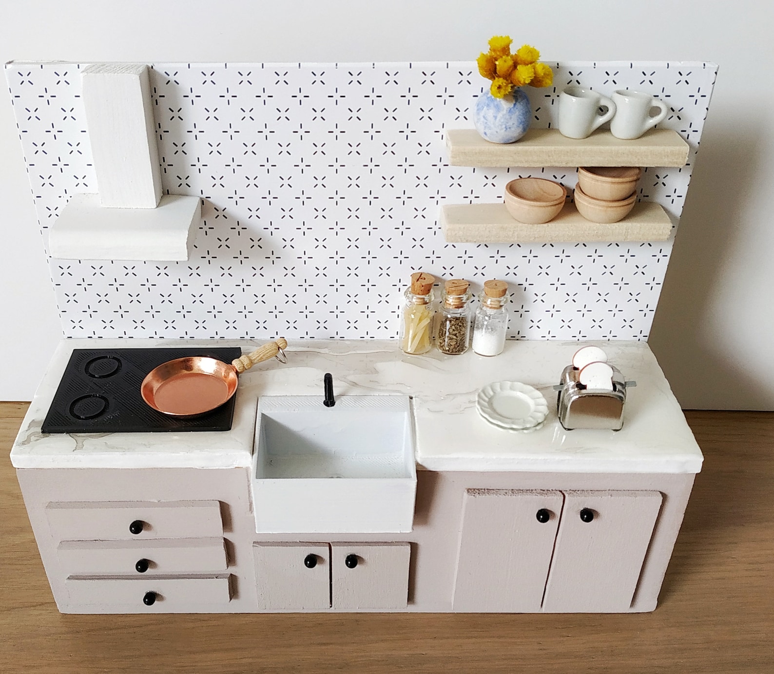 Dollhouse Kitchen Miniature Kitchen 112 Scale Miniature Etsy