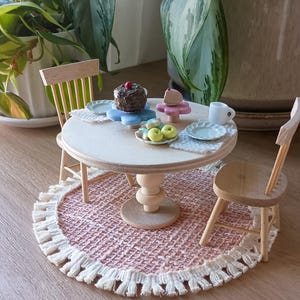 Miniature Dining Room Diy Barbie Kitchen Table And Chairs