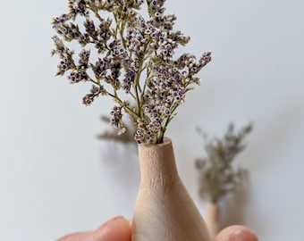 Miniature flower, dollhouse plants, miniature dried florals, dolhouse pots