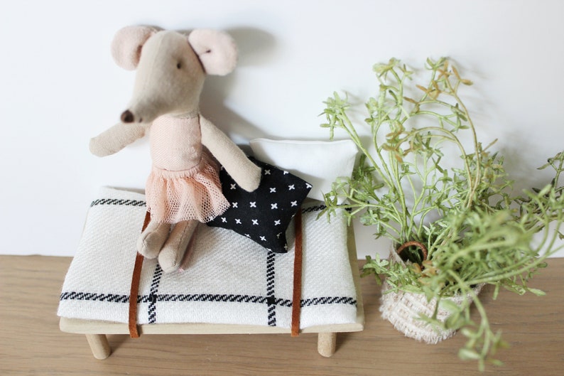 Dollhouse Bench Dollhouse Miniature Furniture Maileg Mice Etsy