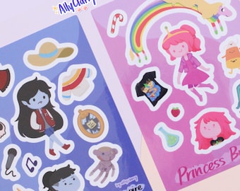 Princess Bubblegum and Marceline Daily Lives Sticker Sheets