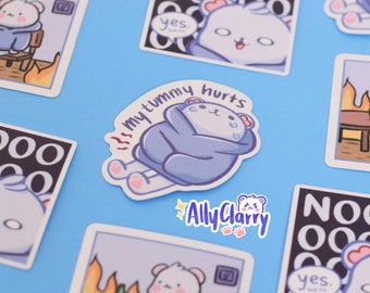 Chonkybear 'Not OK' Glossy Vinyl Stickers