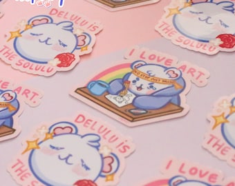 Chonkybear is Art Original Character Vinyl stickers