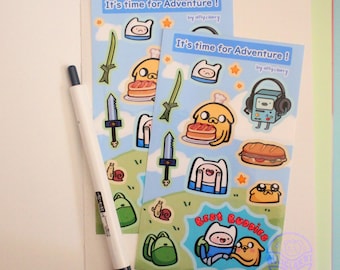 Finn and Jake Adventure Time Sticker Sheet