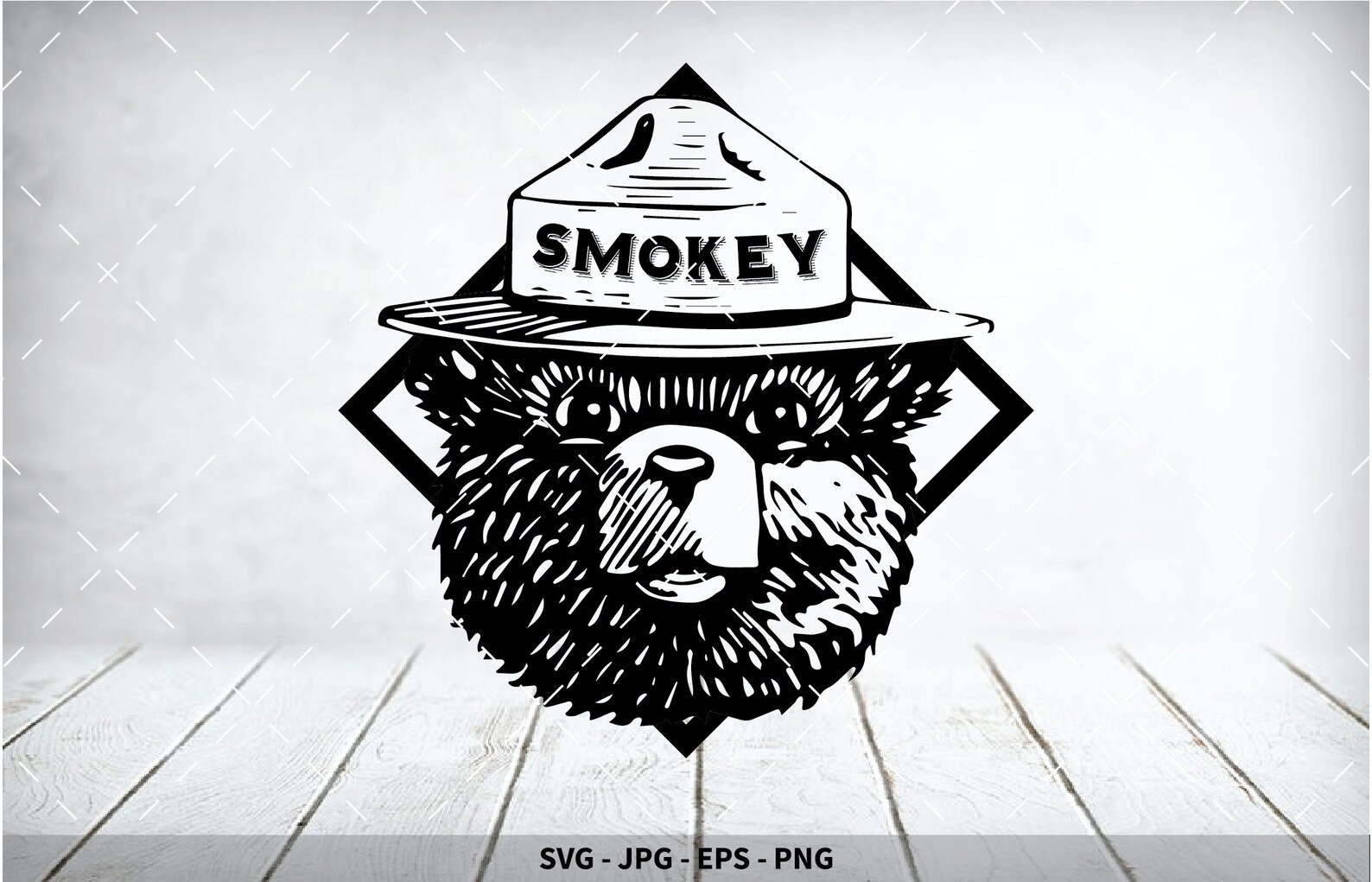 Smokey the Bear svg png Archivo digital Imprimir archivo Etsy