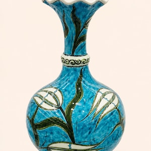 Turquoise Turkish Ceramic Vase