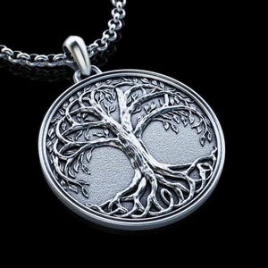 Personalized Tree of Life Necklace, Viking Tree Necklace, Yggdrasil Silver Pendant, Viking Jewelry, Scandinavian Jewelry, Customized Gift