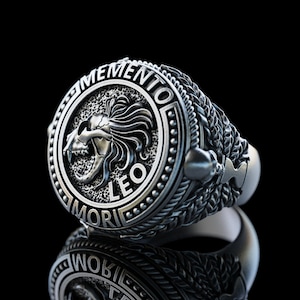 Leo Zodiac Sign Silver Ring, Astrological Sign Leo Ring, Leo Zodiac Jewellery, Gift for Leo Man, Engraved Leo Sign Ring, Horoscope Jewellery