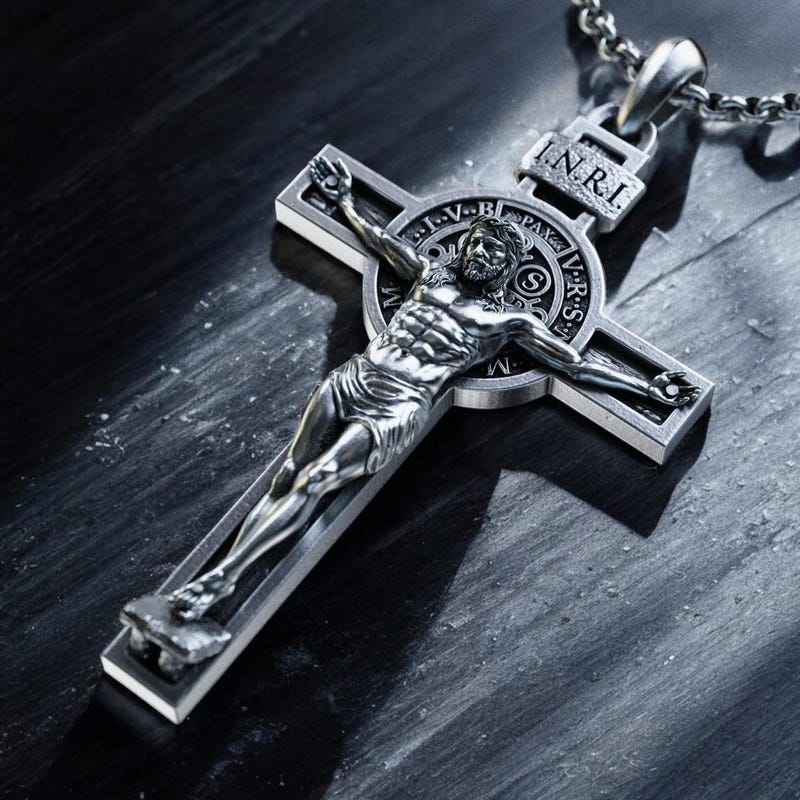 Black Crucifix Etsy