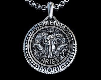 Silver Aries Zodiac Sign Necklace, Aries Horoscope Pendant, Aries Zodiac Symbol Birthday Gift, Horoscope Charm, Gift for Astrology Lovers
