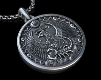 Personalized Scorpio Zodiac Sign Silver Necklace, Scorpio Horoscope Sign Pendant, Scorpio Birthday Gift, Scorpio  Zodiac Gift