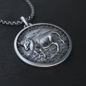 Personalized Taurus Zodiac Sign Silver Necklace, Taurus Horoscope Pendant, Taurus Birthday Gift, Gift for Taurus Zodiac sign ,Astrology gift