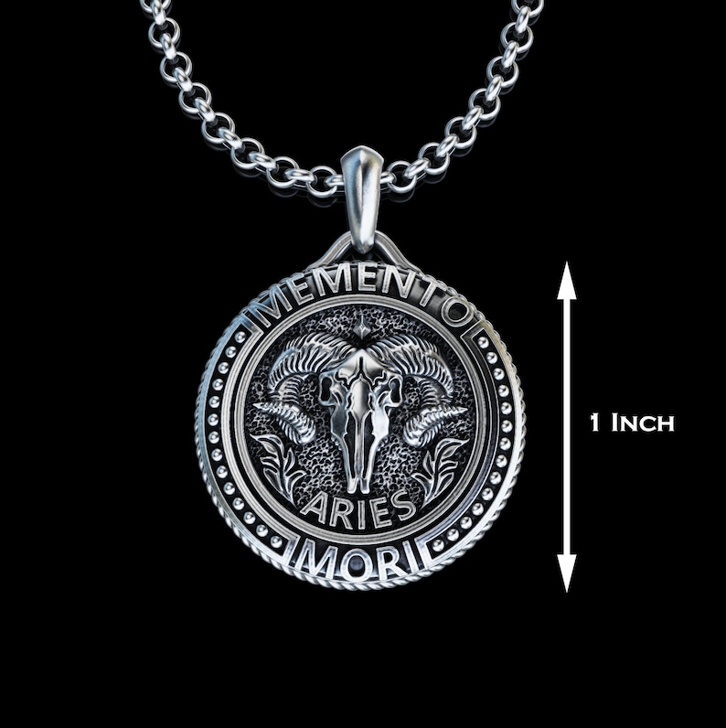 Silver Aries Zodiac Sign Necklace, Aries Horoscope Pendant, Aries Zodiac Symbol Birthday Gift, Horoscope Charm, Gift for Astrology Lovers image 4