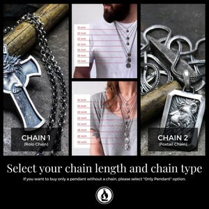 Silver Archangel Necklace, St Michael Shield Men Pendant, Wings Pendant, Archangel Micheal Necklace, Christian Gift for Men image 9