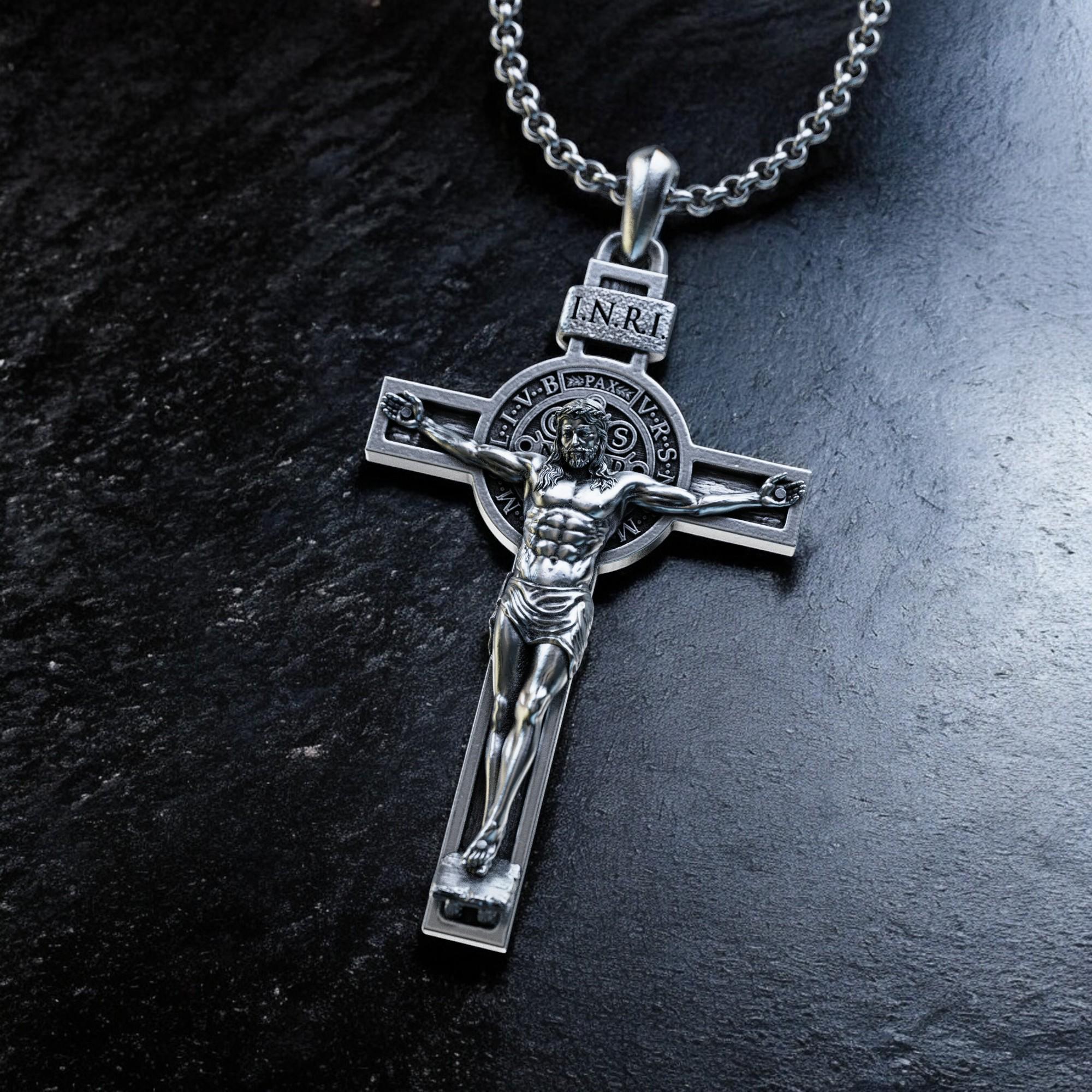 Handmade Saint Benedict Crucifix Necklace - Etsy Israel