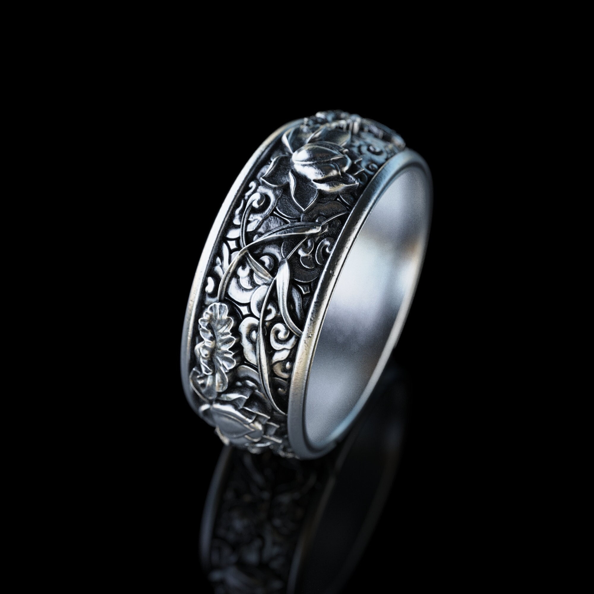Gioiello Pagano Unisex Anello Vichingo VNOX Acciaio Inossidabile - Rune Norrene Con Sigillo