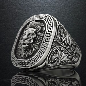 Lion Ringsignet Lion Ringlion Silver Ring animal Jewellery - Etsy