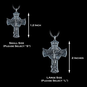 Personalized Archangel Saint Michael Necklace, Orthodox Shield Archangel Pendant, St. Michael Silver Mens Pendant, Religious Gift for Men image 4