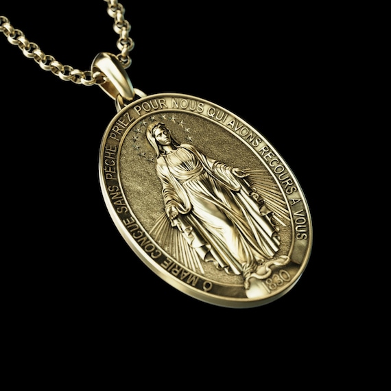 アクセサリー Miraculous Medal 18k 18K Gold Miraculous Medal from the Vatican (case included)