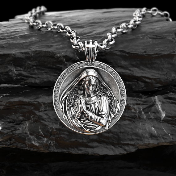 Cheap Jesus and Virgin Mary Necklace Saint Michael Jude Anthony Patrick  Paul Glass Ball Pendant Religious Jewelry Christian Gift | Joom