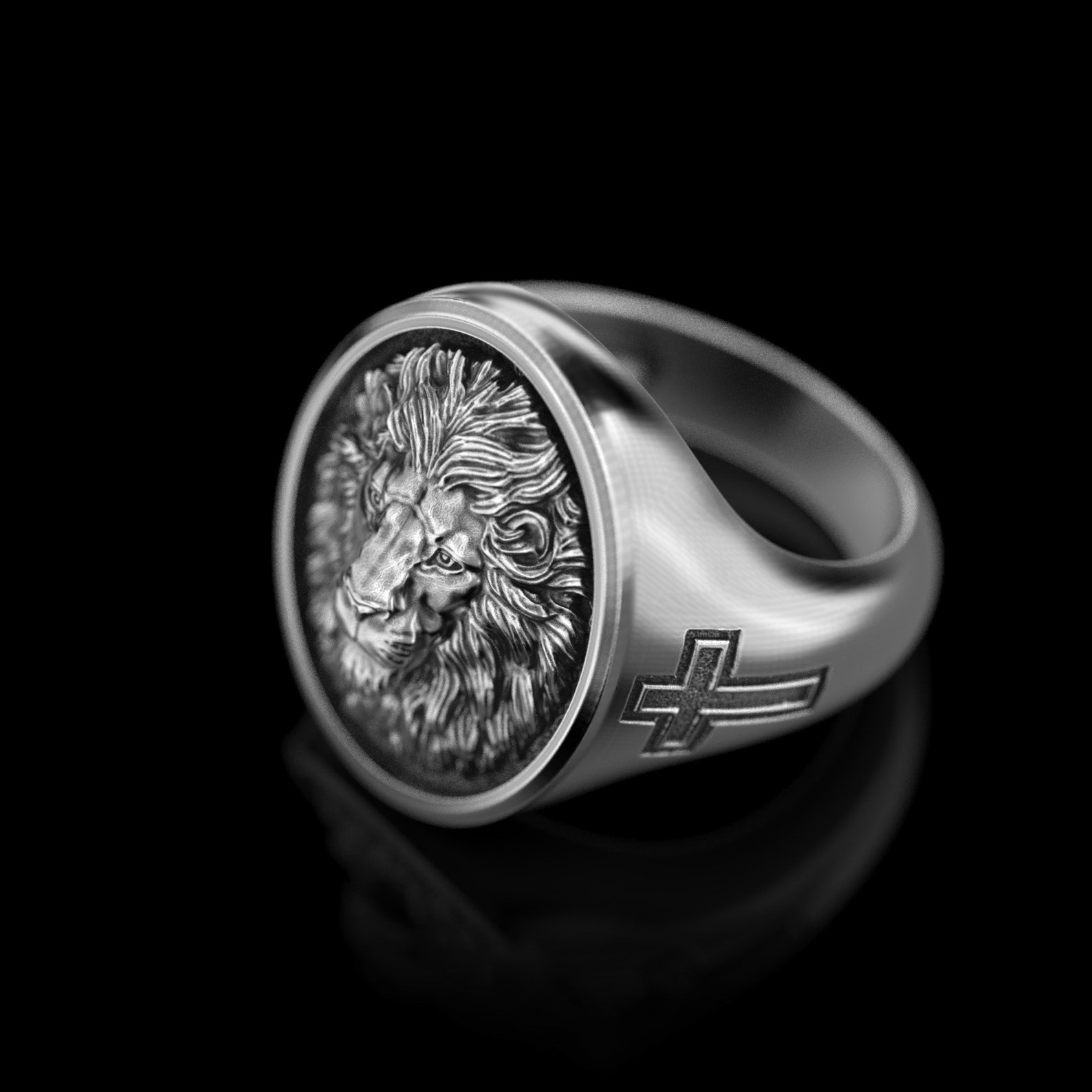 Silver Lion Ring Lion Ring African Lion Ring Gift Etsy