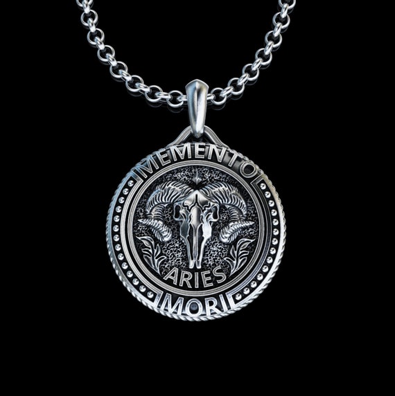 Silver Aries Zodiac Sign Necklace, Aries Horoscope Pendant, Aries Zodiac Symbol Birthday Gift, Horoscope Charm, Gift for Astrology Lovers