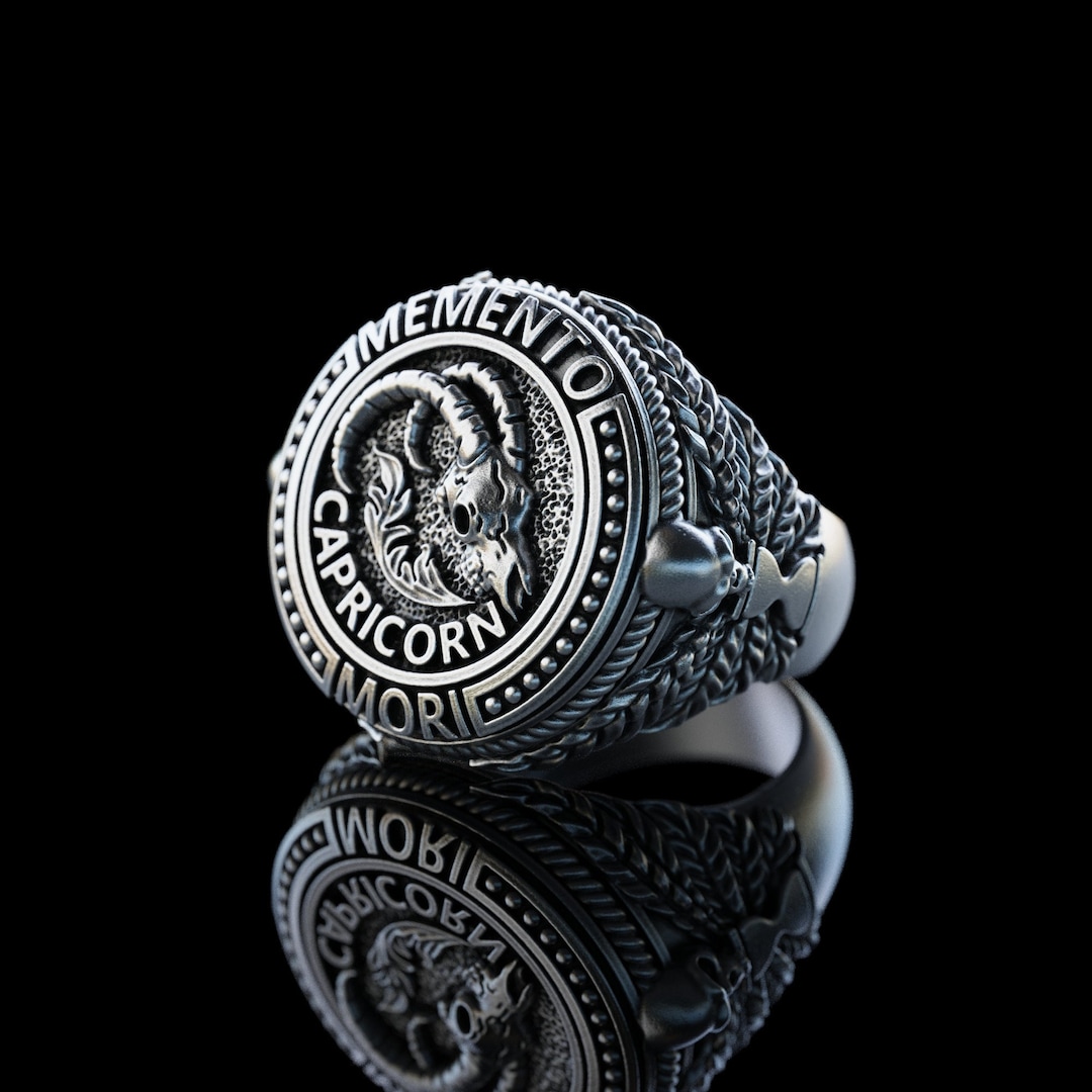 Capricorn Zodiac Symbol Ring – Darci Shea Studios