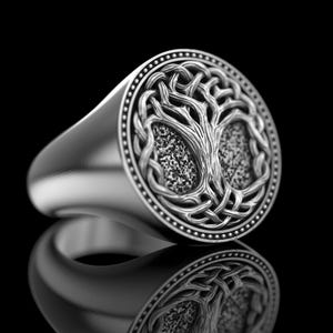 Yggdrasil Ring, Viking Tree Ring, Yggdrasil Silver Ring,Viking Jewellery, Slavic Life Of Ring, Scandinavian Viking,