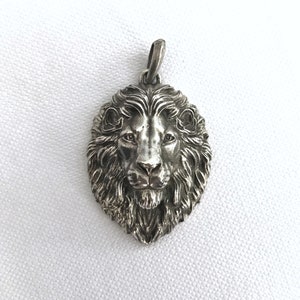 Silver Lion Necklacepersonalized Lion Head Necklace African - Etsy