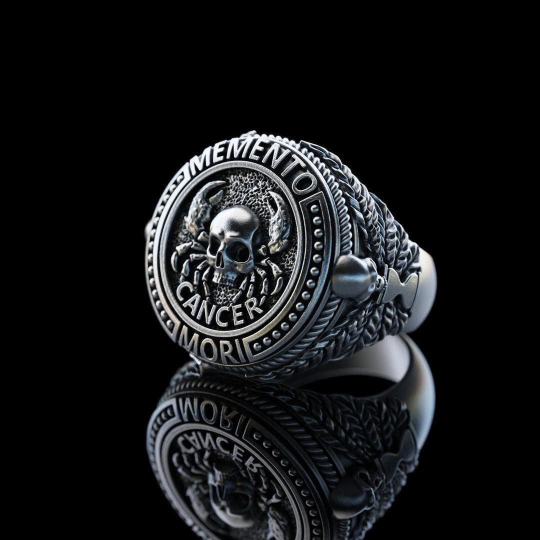 Cancer Zodiac Sign Silver Ring, Astrological Sign Cancer Ring, Zodiac