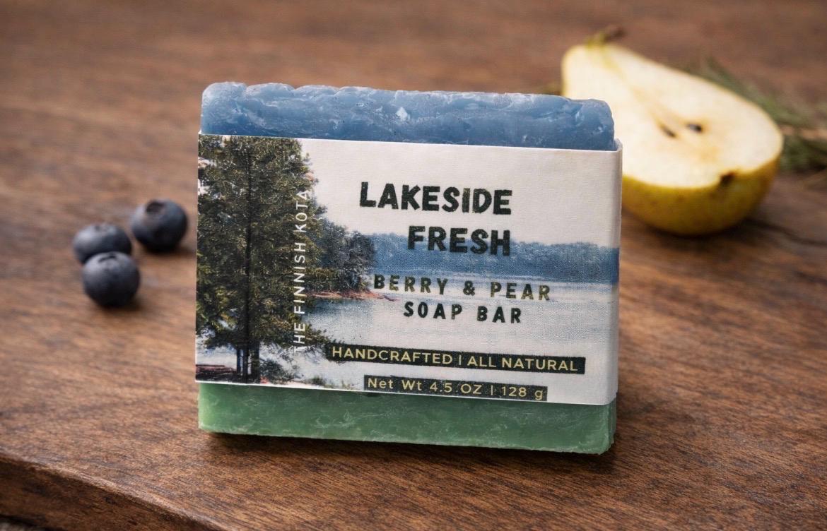 Handcrafted Berry & Pear Soap Bar | Lakeside Fresh, Creamy Lather - Etsy